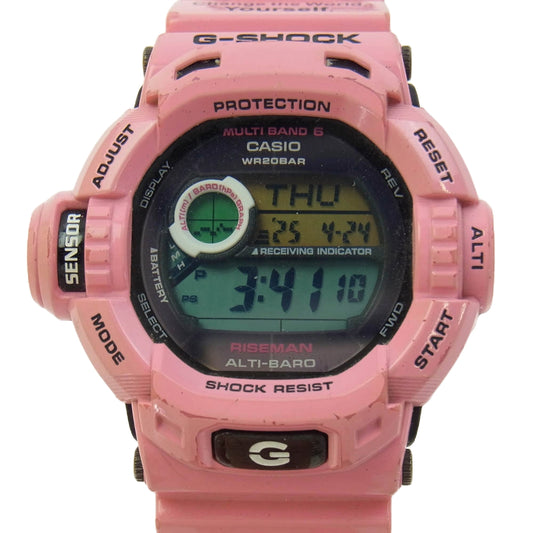 CASIO G-SHOCK カシオ ジーショック GW-9200KJ-4JR RISEMAN ライズマン デジタル アースウォッチ 腕時計 ピンク系【中古】