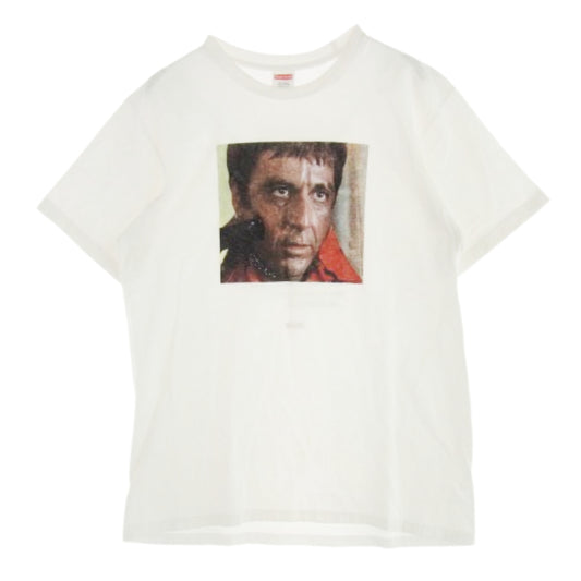Supreme シュプリーム 17AW Scarface Shower Tee スカーフェイス シャワー プリント Tシャツ ホワイト系 L【中古】
