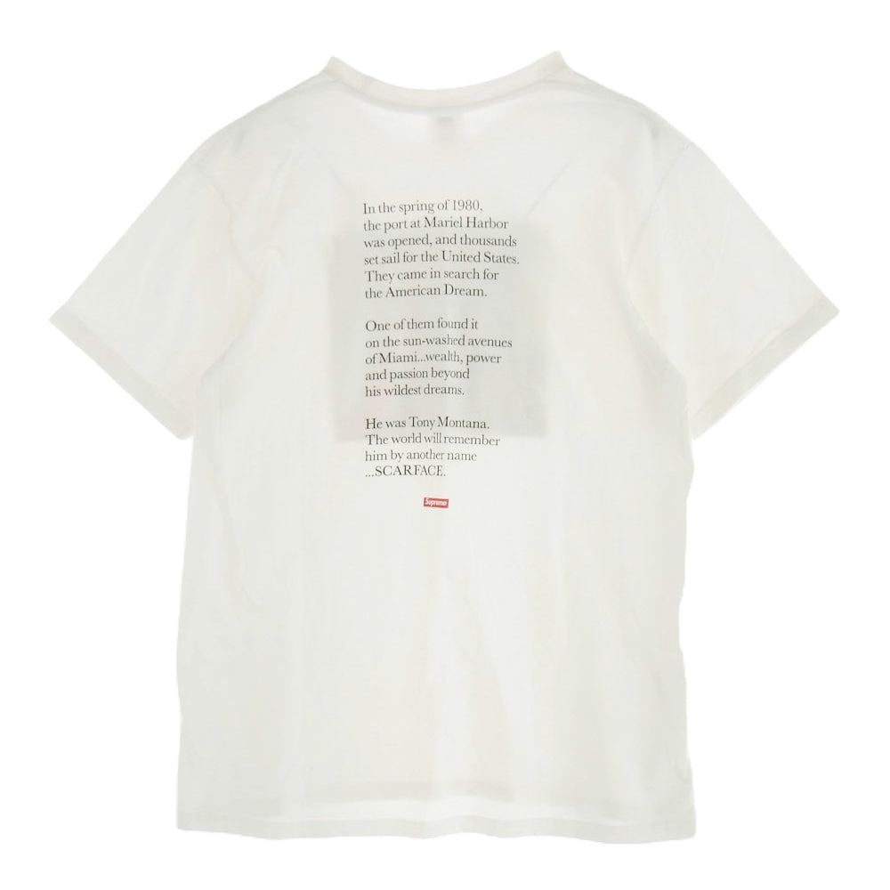 Supreme シュプリーム 17AW Scarface Shower Tee スカーフェイス シャワー プリント Tシャツ ホワイト系 L【中古】