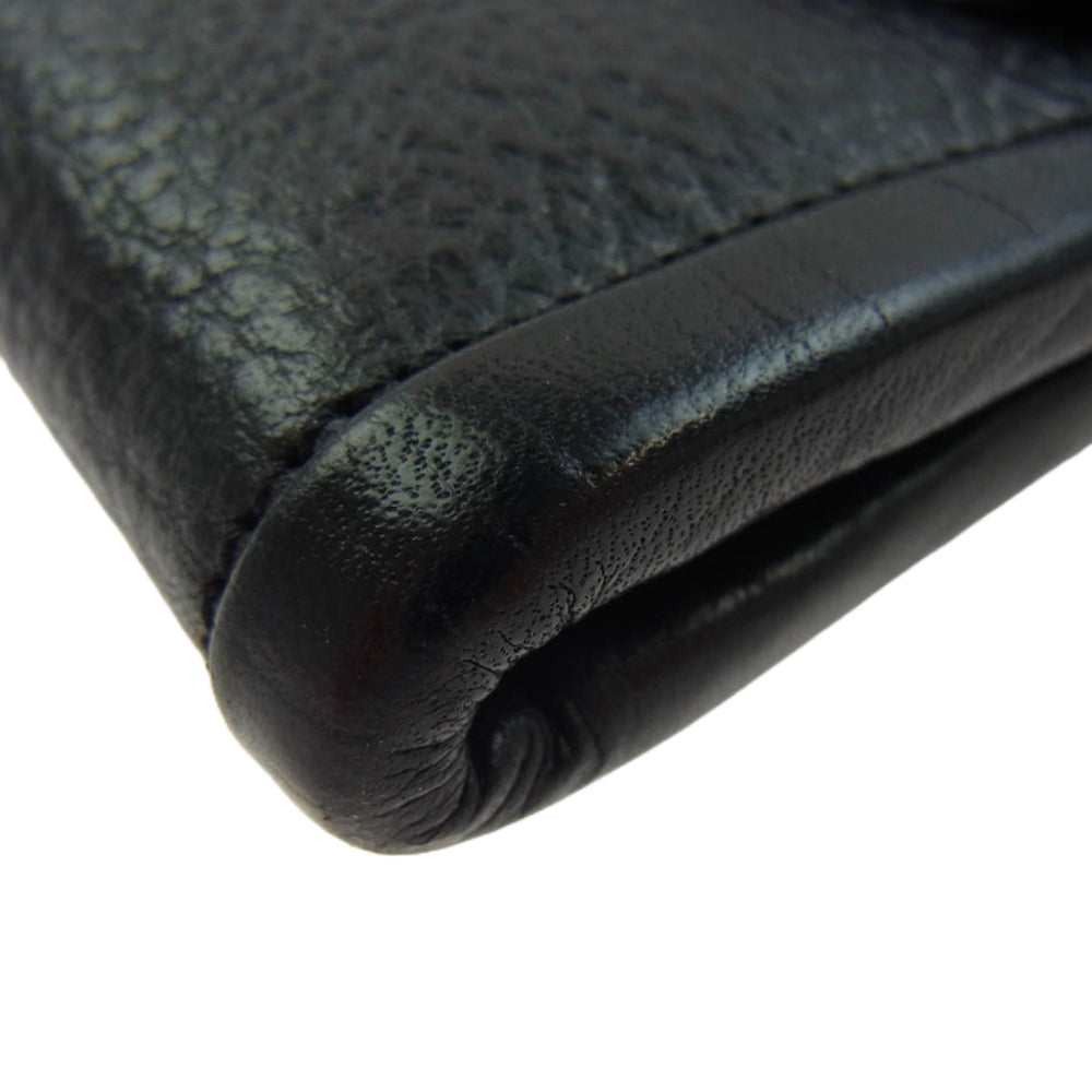 BILL WALL LEATHER ビルウォールレザー トライバルコンチョボタン ラージカレンシー レザー ウォレット 長財布 ブラック系【中古】