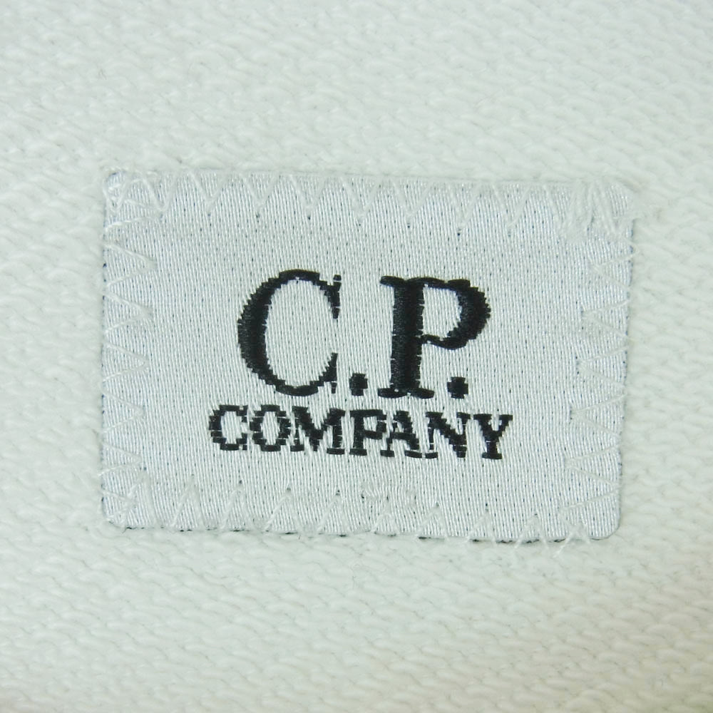 C.P.Company シーピーカンパニー 19SS 06CMSS004A 019 ロゴ アームレンズ 腕ゴーグル ジッパー ジップ スウェット トレーナー ホワイト系 M【中古】