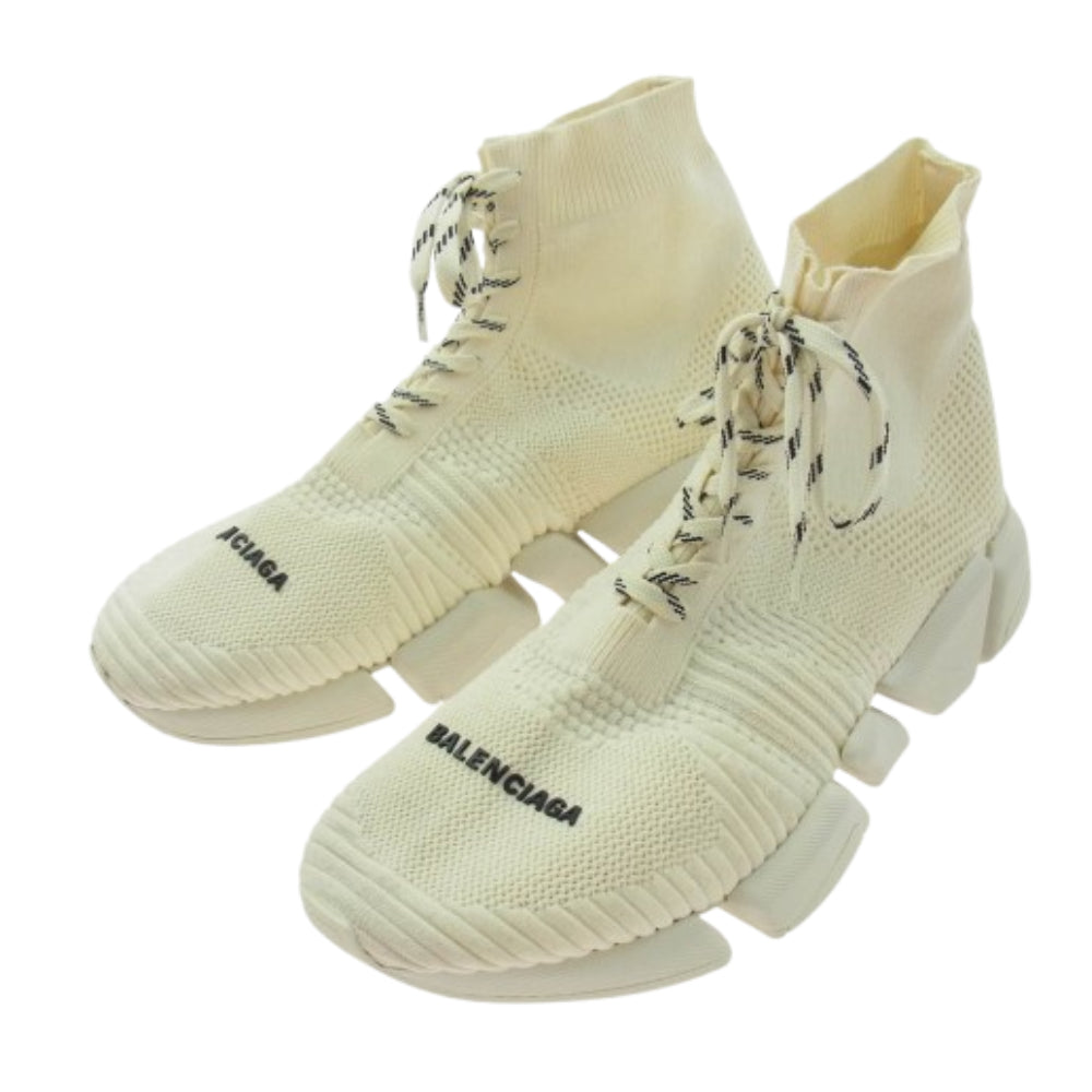 BALENCIAGA バレンシアガ Speed Trainer スピード トレーナー ソックス スニーカー ホワイト オフホワイト系 27.5cm【中古】