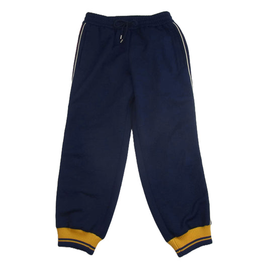 GUCCI グッチ 675143 XJDVX GG ロゴ ジャカード ジョガー サイドライン トラックパンツ ネイビー系 XS【中古】