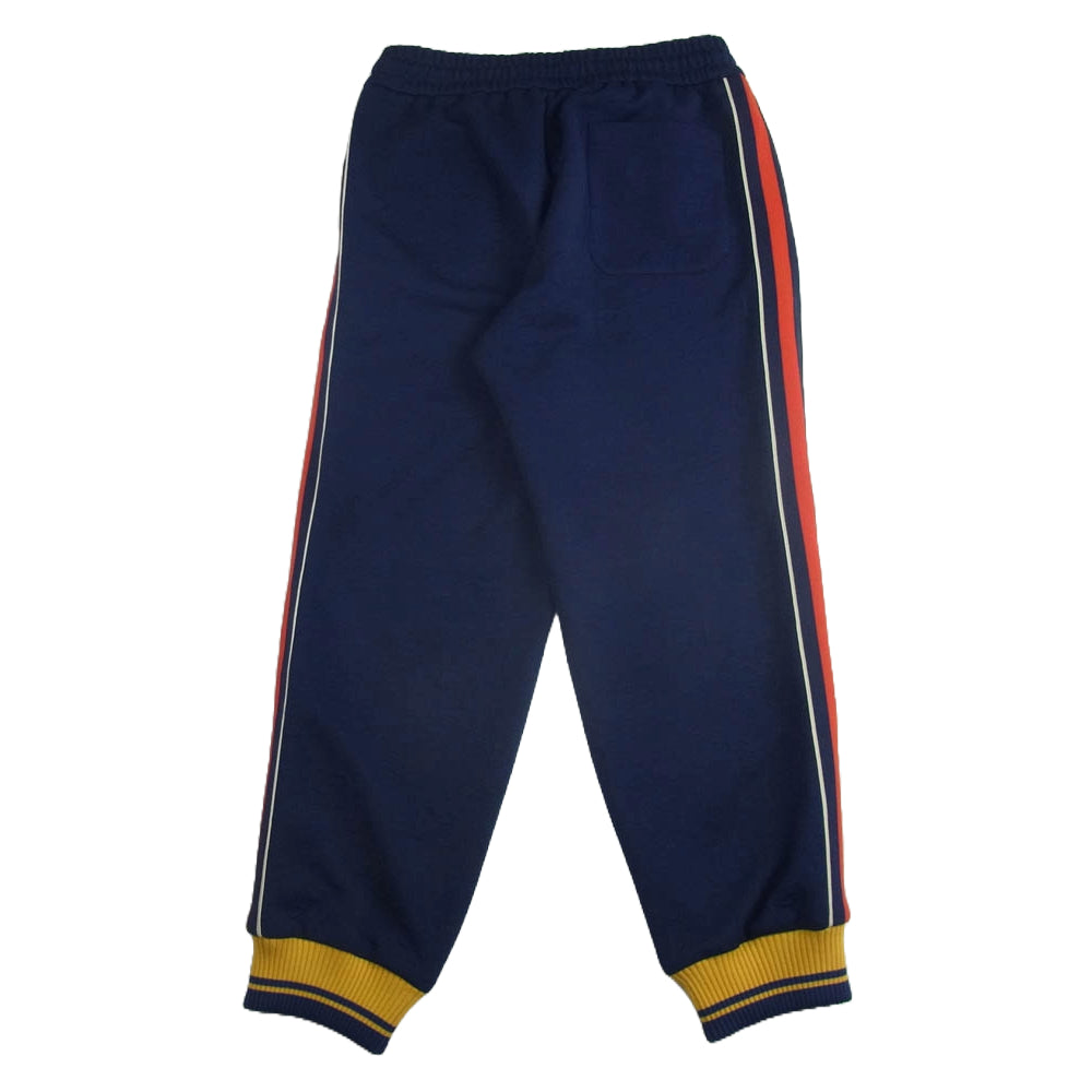 GUCCI グッチ 675143 XJDVX GG ロゴ ジャカード ジョガー サイドライン トラックパンツ ネイビー系 XS【中古】