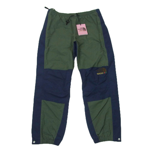 GUCCI グッチ 22SS 663766 ZLF8Z The North Face Pants ノースフェイス ナイロン ジョガー パンツ ネイビー系 グリーン系 M【中古】