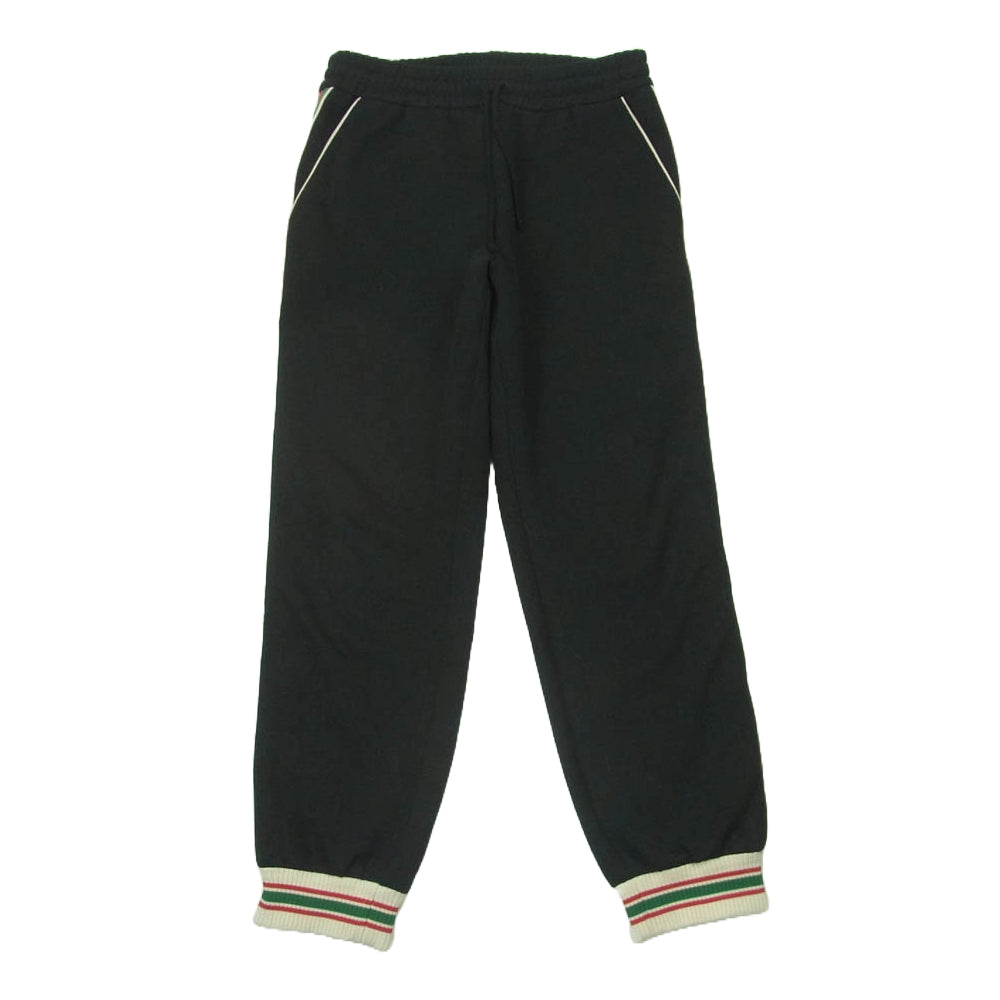 GUCCI グッチ 21AW 663569 XJDE9 GG ジャージー ジャカード サイドライン ジョガー パンツ ブラック系 S【中古】