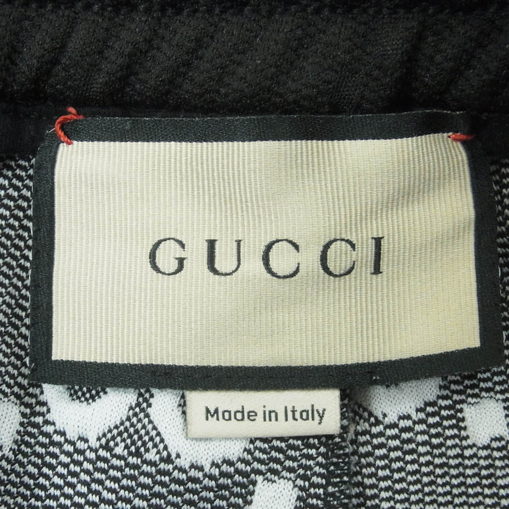 GUCCI グッチ 21AW 663569 XJDE9 GG ジャージー ジャカード サイドライン ジョガー パンツ ブラック系 S【中古】