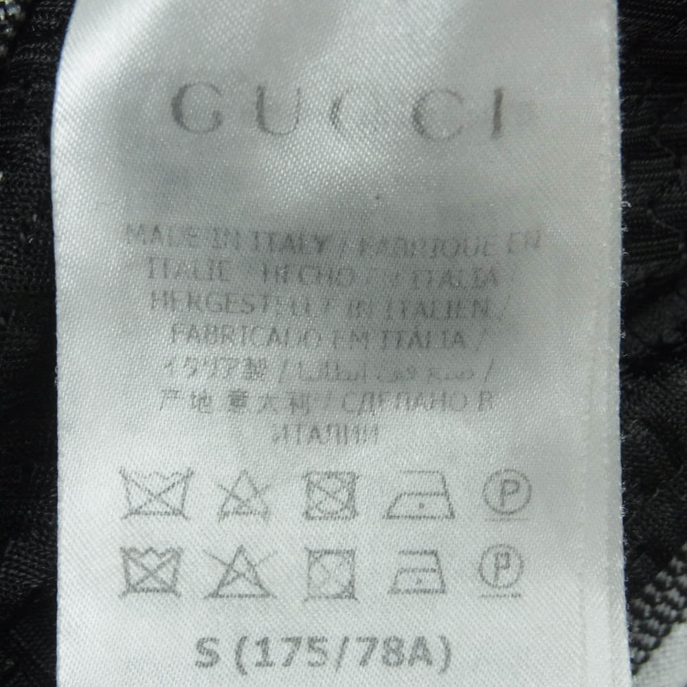 GUCCI グッチ 21AW 663569 XJDE9 GG ジャージー ジャカード サイドライン ジョガー パンツ ブラック系 S【中古】