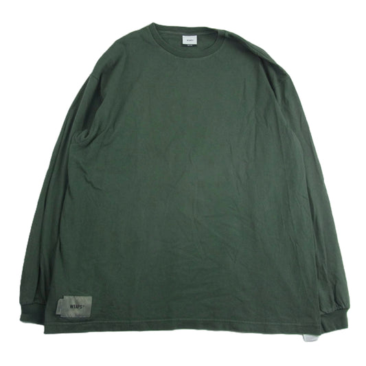 WTAPS ダブルタップス 23SS 231ATDT-LTM04S INGREDIENTS LS COTTON バックロゴプリント 長袖 Ｔシャツ ロンＴ カーキ系 02【中古】