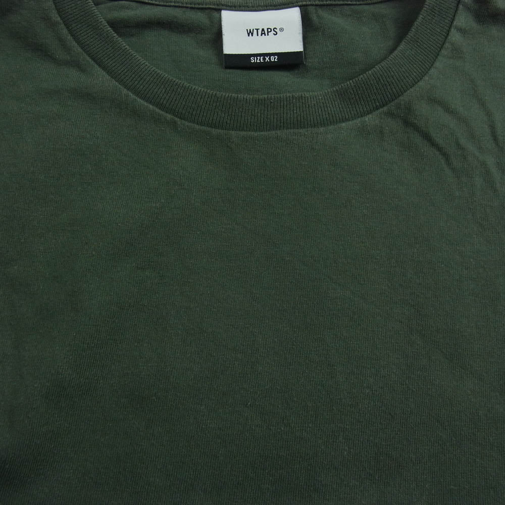 WTAPS ダブルタップス 23SS 231ATDT-LTM04S INGREDIENTS LS COTTON バックロゴプリント 長袖 Ｔシャツ ロンＴ カーキ系 02【中古】