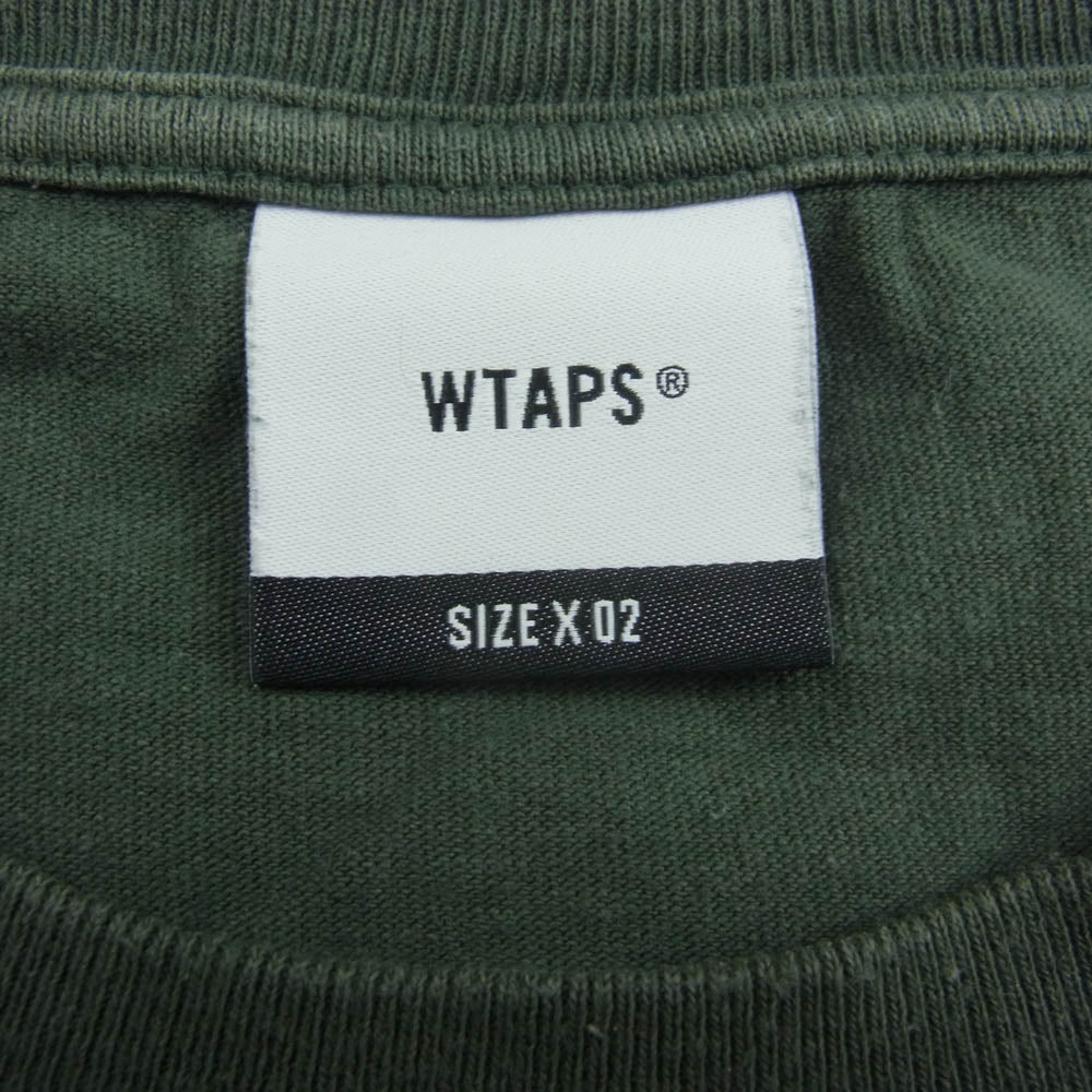 WTAPS ダブルタップス 23SS 231ATDT-LTM04S INGREDIENTS LS COTTON バックロゴプリント 長袖 Ｔシャツ ロンＴ カーキ系 02【中古】