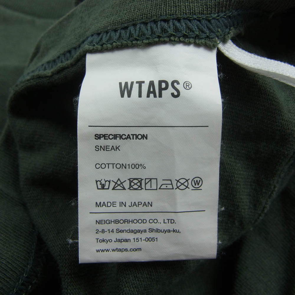 WTAPS ダブルタップス 23SS 231ATDT-LTM04S INGREDIENTS LS COTTON バックロゴプリント 長袖 Ｔシャツ ロンＴ カーキ系 02【中古】