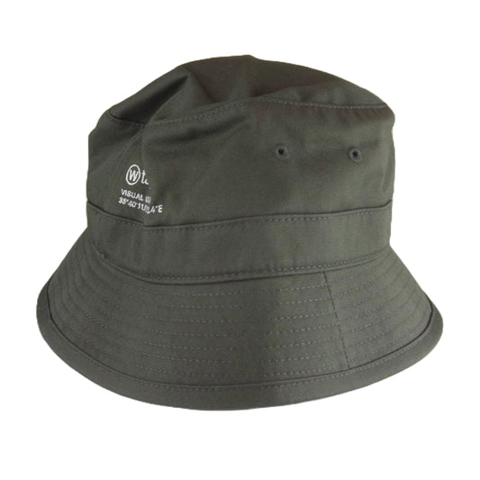 WTAPS ダブルタップス 22AW 222HCDT-HT05 BUCKET HAT CTPL TWILL DOT SIGHT ロゴ刺繍 バケットハット カーキ系 03【新古品】【未使用】【中古】
