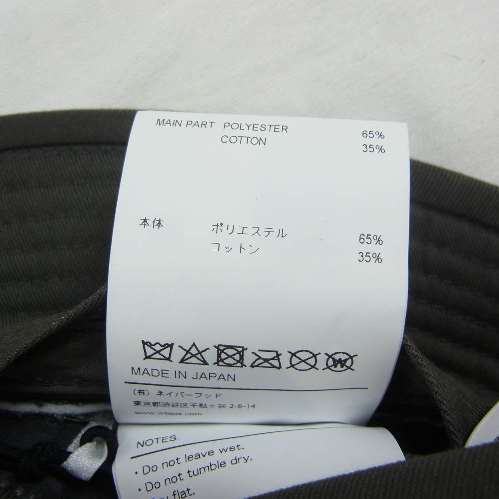 WTAPS ダブルタップス 22AW 222HCDT-HT05 BUCKET HAT CTPL TWILL DOT SIGHT ロゴ刺繍 バケットハット カーキ系 03【新古品】【未使用】【中古】