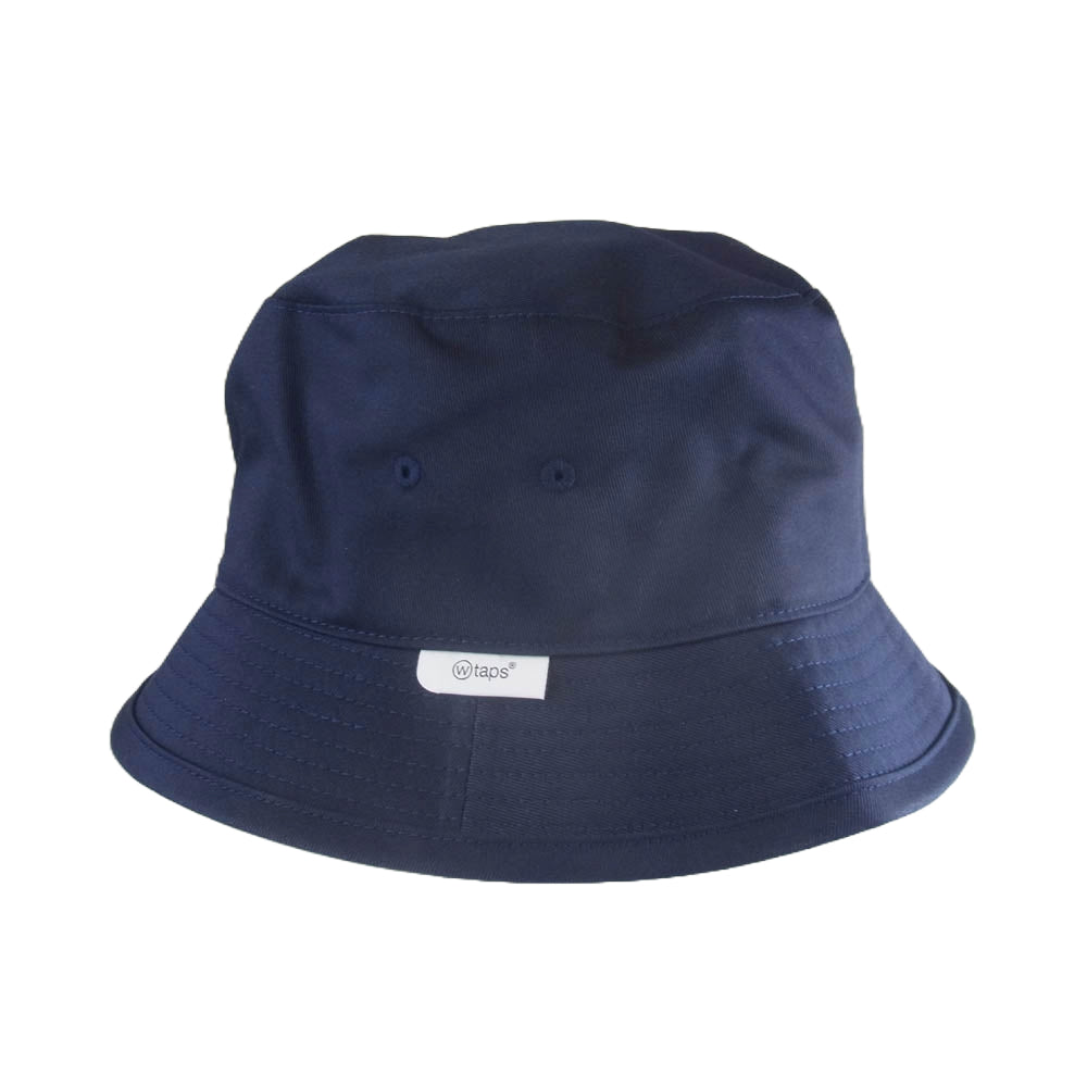 WTAPS ダブルタップス 24AW 242HCDT-HT06 BUCKET HAT CTPL TWILL ロゴ刺繍 バケットハット ネイビー系 3【新古品】【未使用】【中古】