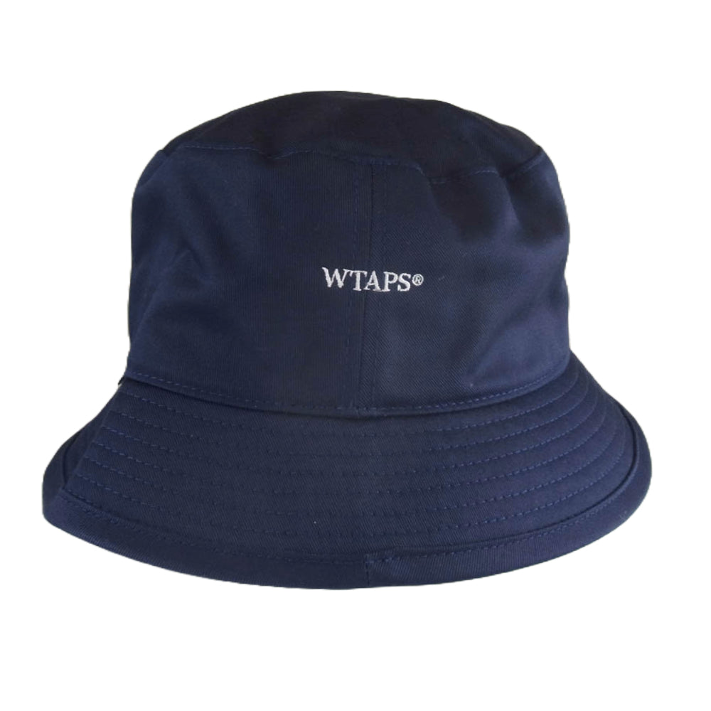 WTAPS ダブルタップス 24AW 242HCDT-HT06 BUCKET HAT CTPL TWILL ロゴ刺繍 バケットハット ネイビー系 3【新古品】【未使用】【中古】