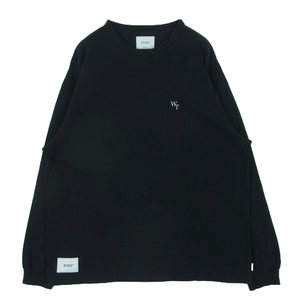 WTAPS ダブルタップス 23SS 231ARDT-CSM12 DESIGN 03 LS COTTON LEAGUE バックロゴ プリント 長袖 Tシャツ ロンT ブラック系 03【中古】