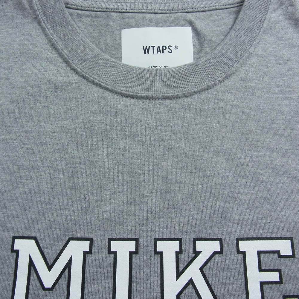 WTAPS ダブルタップス 24AW 242ATDT-CSM10 ACADEMY LS COTTON アカデミー MIKEプリント クルーネック 長袖 Tシャツ ロンT グレー系 02【新古品】【未使用】【中古】