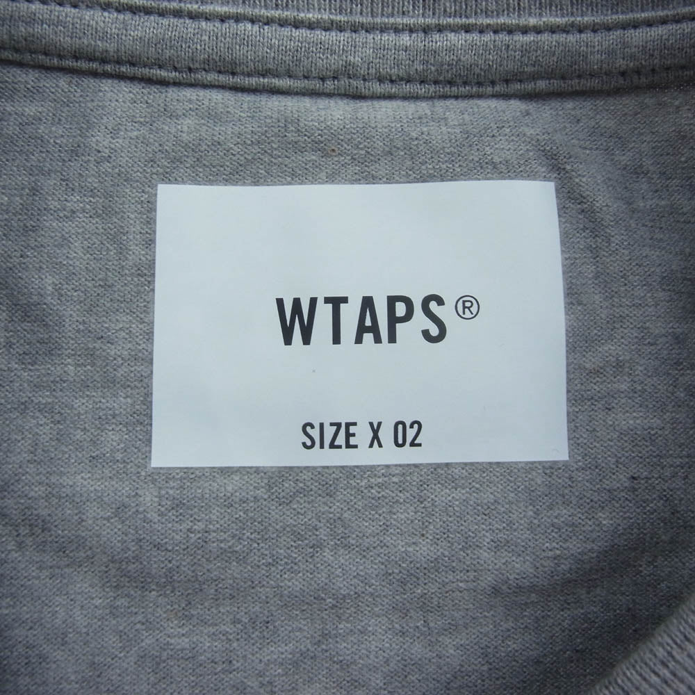 WTAPS ダブルタップス 24AW 242ATDT-CSM10 ACADEMY LS COTTON アカデミー MIKEプリント クルーネック 長袖 Tシャツ ロンT グレー系 02【新古品】【未使用】【中古】