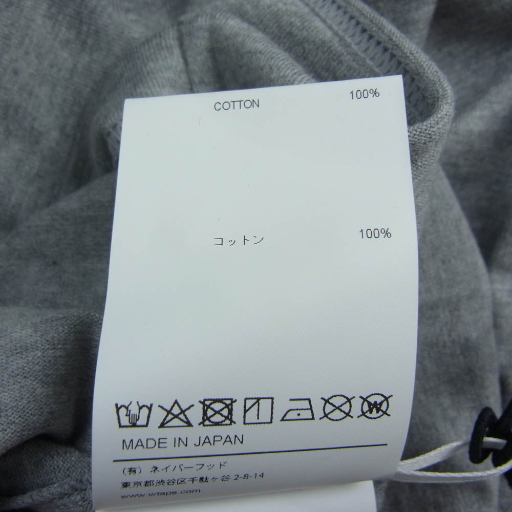 WTAPS ダブルタップス 24AW 242ATDT-CSM10 ACADEMY LS COTTON アカデミー MIKEプリント クルーネック 長袖 Tシャツ ロンT グレー系 02【新古品】【未使用】【中古】