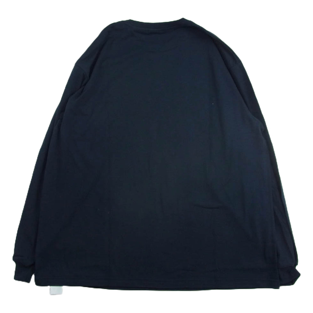 WTAPS ダブルタップス 23AW 232ATDT-LTM04S COLLEGE LS COTTON TEE カレッジ ロゴプリント 長袖 Tシャツ ロンT ネイビー系 02【美品】【中古】