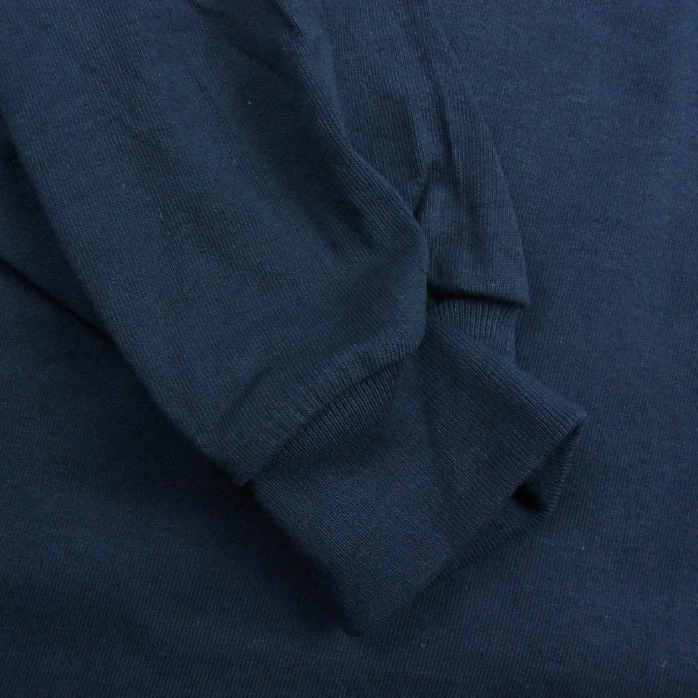 WTAPS ダブルタップス 23AW 232ATDT-LTM04S COLLEGE LS COTTON TEE カレッジ ロゴプリント 長袖 Tシャツ ロンT ネイビー系 02【美品】【中古】