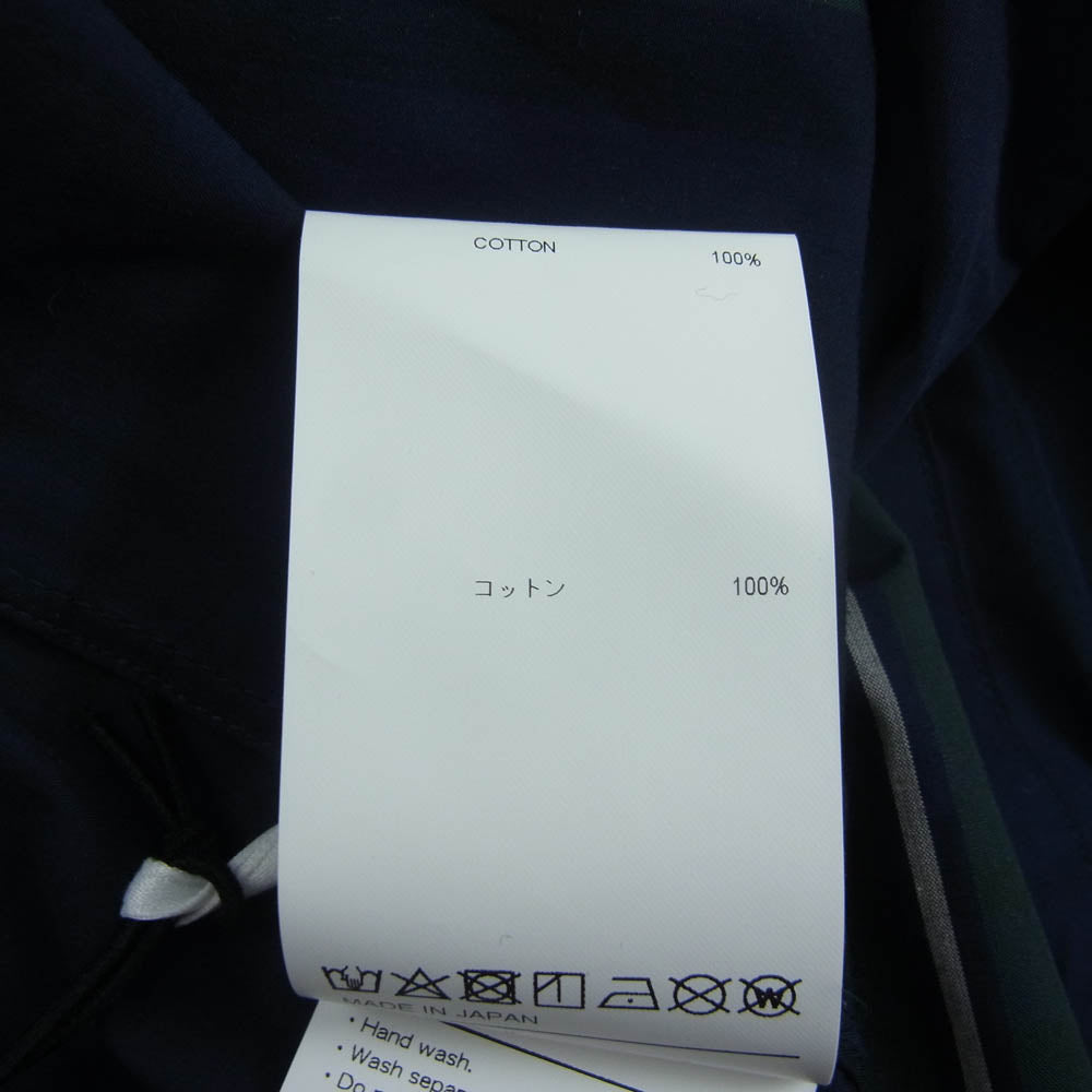WTAPS ダブルタップス 24SS 241CWDT-SHM04 TXT 01 / LS / Cotton. Broadcloth. Textile コットンブロードクロス テキスタイル チェック 長袖 シャツ ネイビー系 02【新古品】【未使用】【中古】