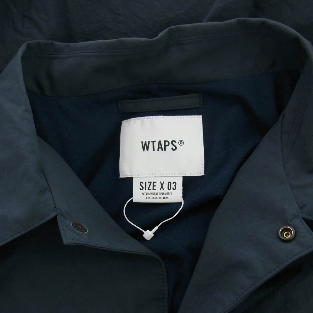 WTAPS ダブルタップス 23AW 232TQDT-JKM01 Chief Jacket Nylon Weather Sign シェフ コーチジャケット ネイビー系 03【中古】