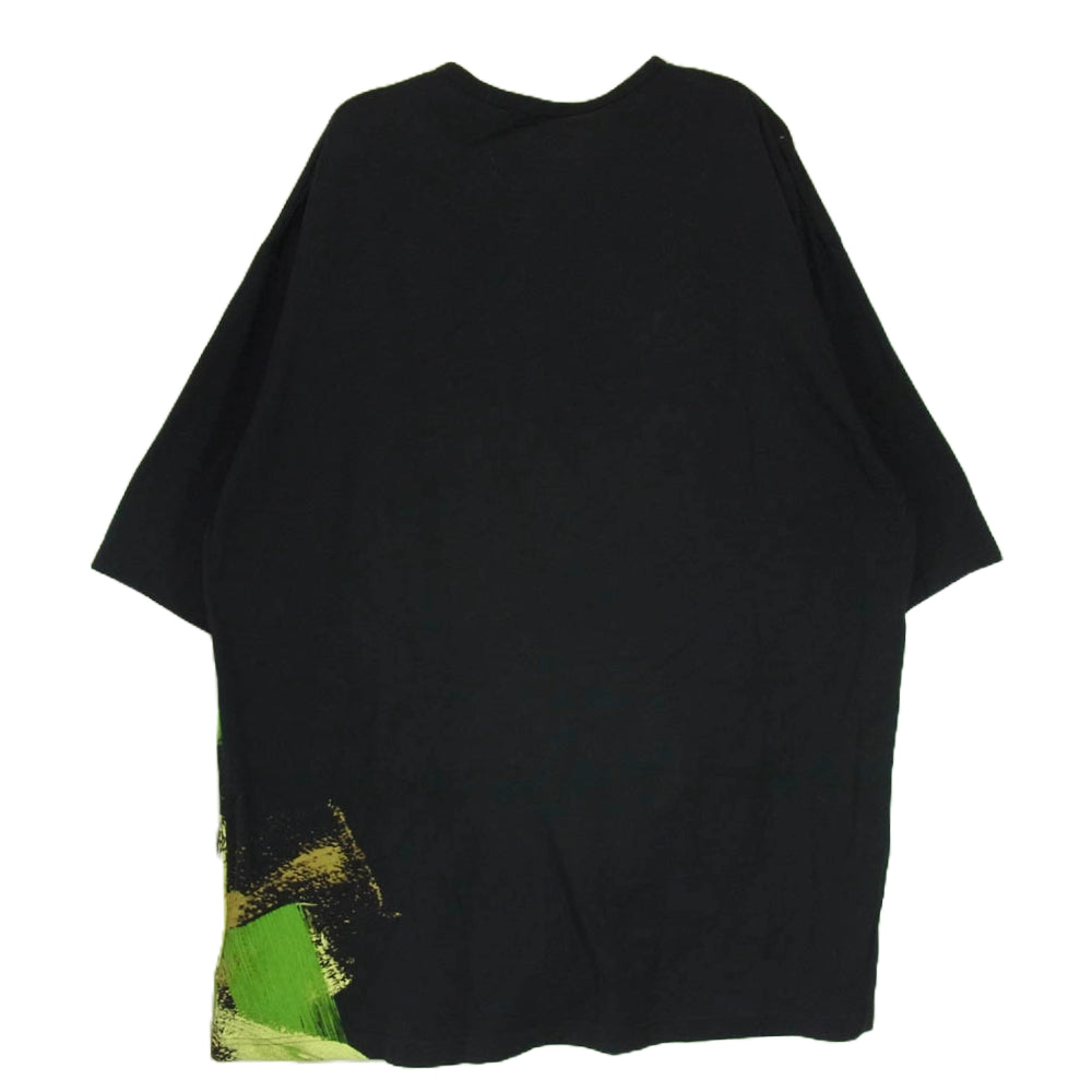 Y-3 Yohji Yamamoto ワイスリー ヨウジヤマモト IP5579 GFY SS オーバーサイズ ペイント ロゴプリント 半袖 Tシャツ ブラック系 M【中古】