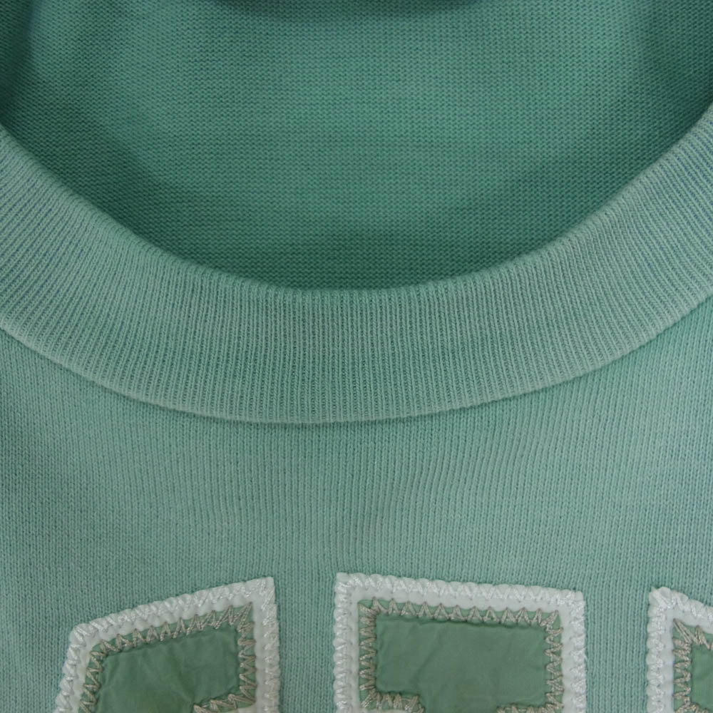 AMIRI アミリ SRAMJYTE1052SMRBC027 国内正規品 VINTAGE T-SHIRT ヴィンテージ加工 カレッジロゴ ステッチ Tシャツ グリーン系 サイズ表記無【中古】