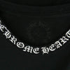 CHROME HEARTS クロムハーツ（原本無） NECK LOGO S/S バック ホースシュープリント ネックロゴ 半袖 Tシャツ ブラック系 S【中古】