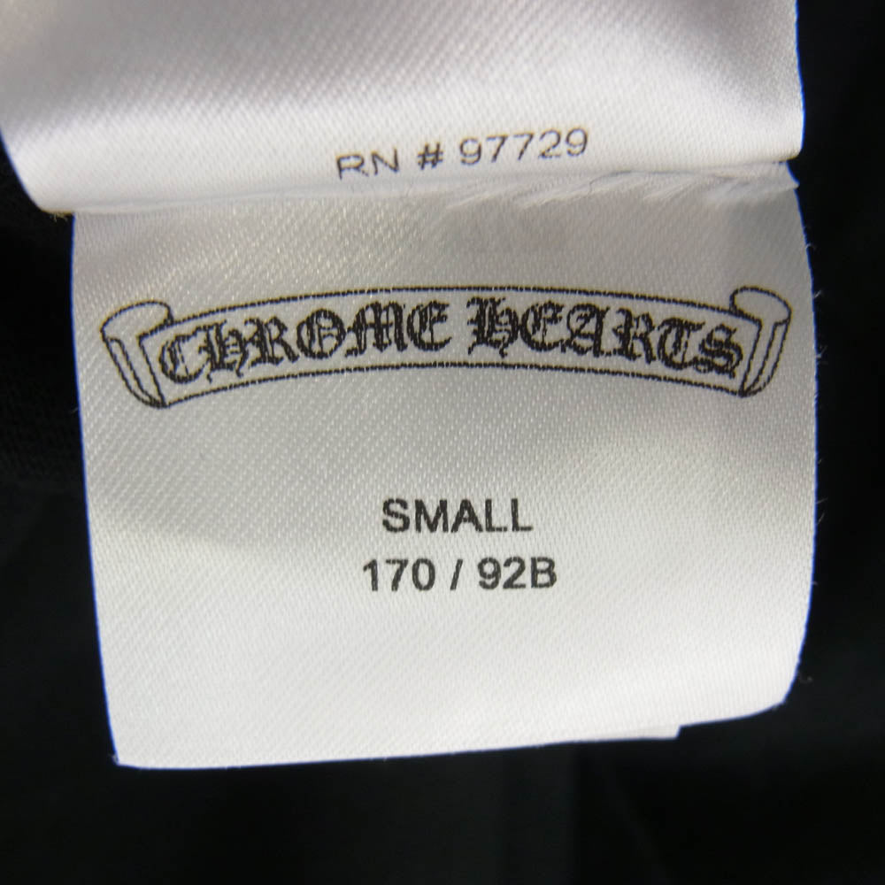 CHROME HEARTS クロムハーツ（原本無） NECK LOGO S/S バック ホースシュープリント ネックロゴ 半袖 Tシャツ ブラック系 S【中古】
