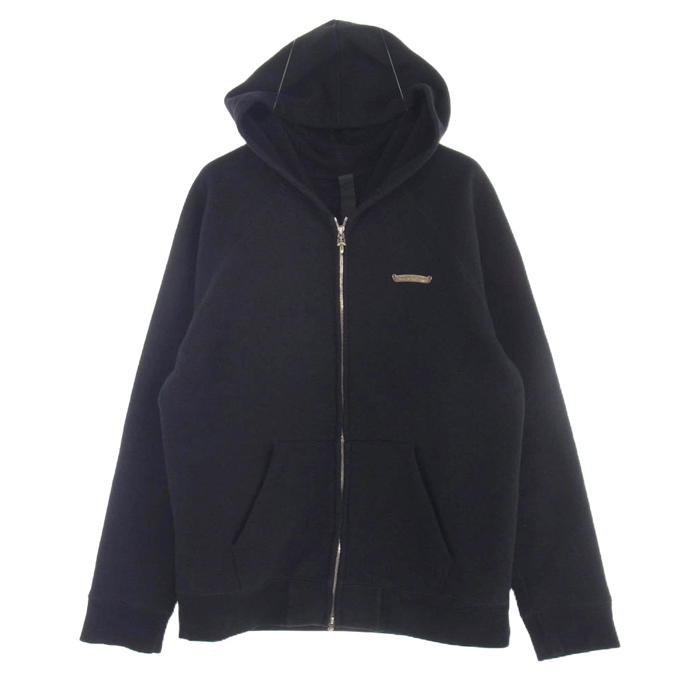 CHROME HEARTS クロムハーツ（原本無） SAILIN ON ZIP HD セメタリークロス 刺繍 ジップアップ パーカー ブラック系 L【中古】