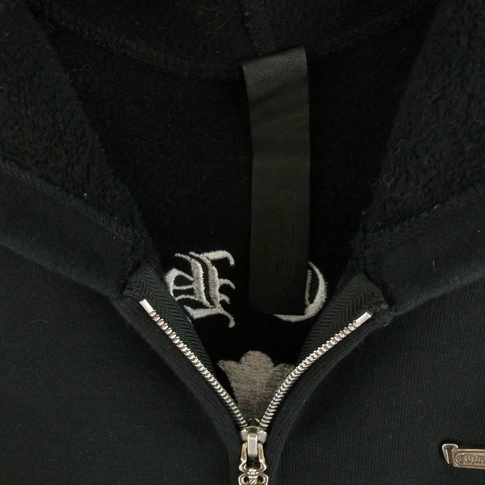 CHROME HEARTS クロムハーツ（原本無） SAILIN ON ZIP HD セメタリークロス 刺繍 ジップアップ パーカー ブラック系 L【中古】