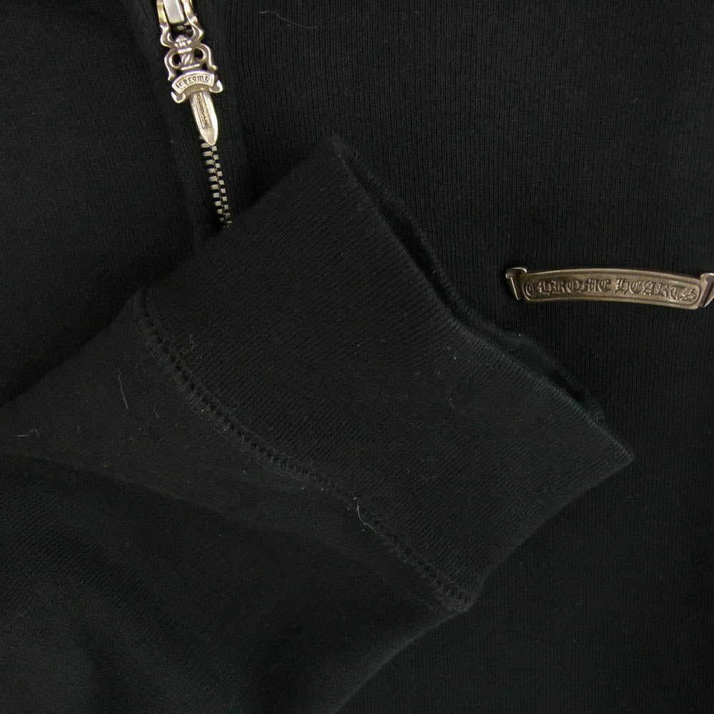 CHROME HEARTS クロムハーツ（原本無） SAILIN ON ZIP HD セメタリークロス 刺繍 ジップアップ パーカー ブラック系 L【中古】