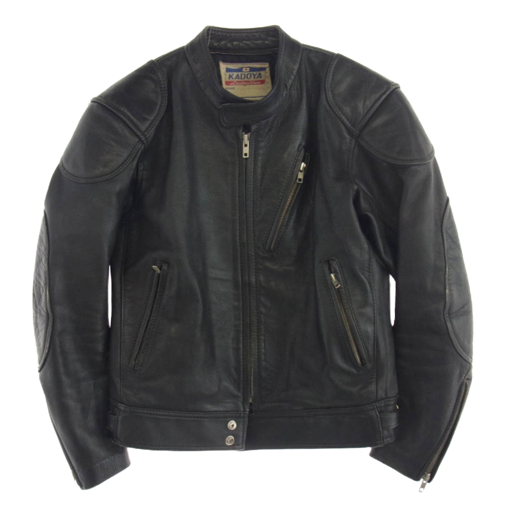 KADOYA カドヤ シングル ライダース バイカー レザー ジャケット ブラック系 L【中古】