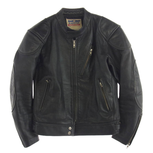 KADOYA カドヤ シングル ライダース バイカー レザー ジャケット ブラック系 L【中古】