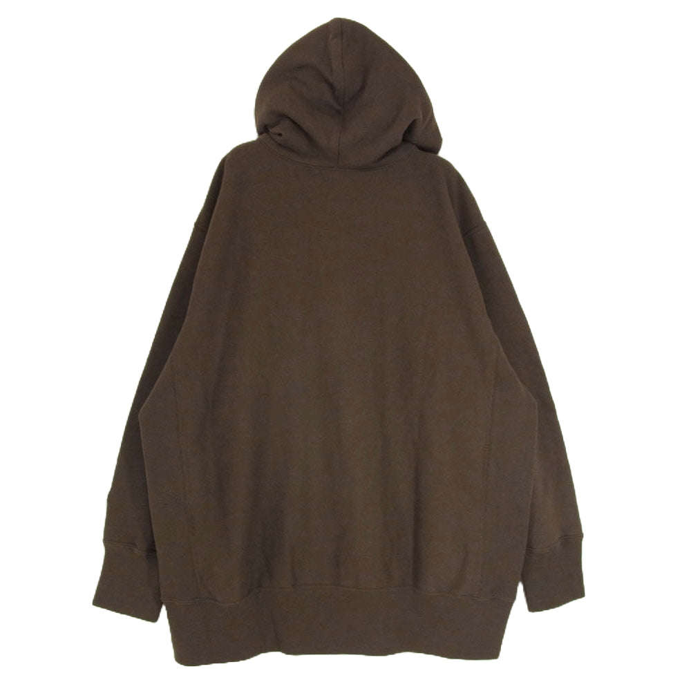 UNDERCOVER アンダーカバー UC1E4811 Champion チャンピオン REVERSE WEAVE ビーズ刺繍 ジョックタグ リバース ウェーブ コットン 裏毛 スウェットダブル ジッパー パーカー ブラウン系 S【新古品】【未使用】【中古】