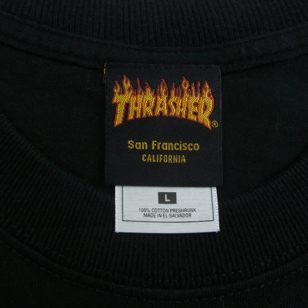 THRASHER スラッシャー PUSHEAD パスヘッド プリント Tシャツ ブラック系 L【中古】