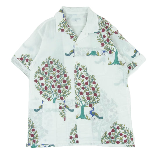 Engineered Garments エンジニアードガーメンツ CAMP SHIRT 総柄 キャンプ シャツ 半袖 ホワイト系 M【中古】