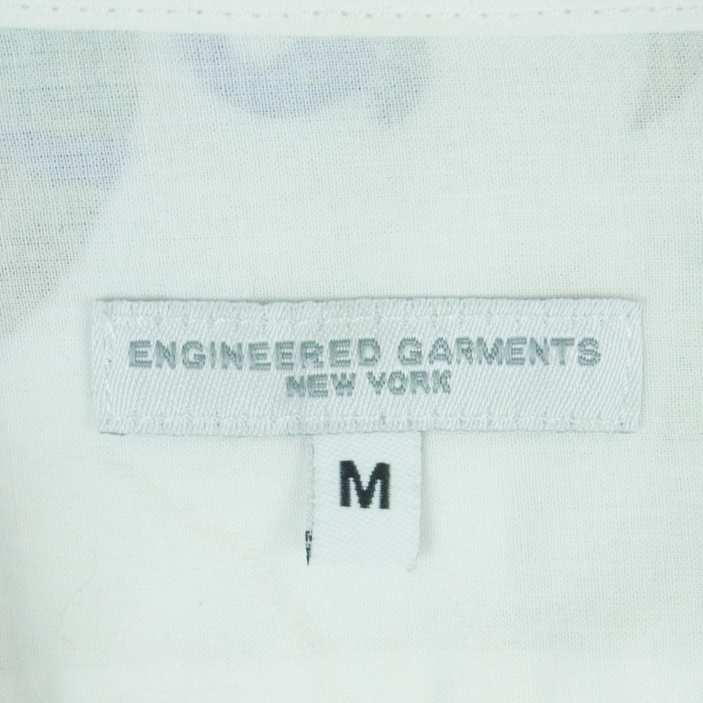 Engineered Garments エンジニアードガーメンツ CAMP SHIRT 総柄 キャンプ シャツ 半袖 ホワイト系 M【中古】