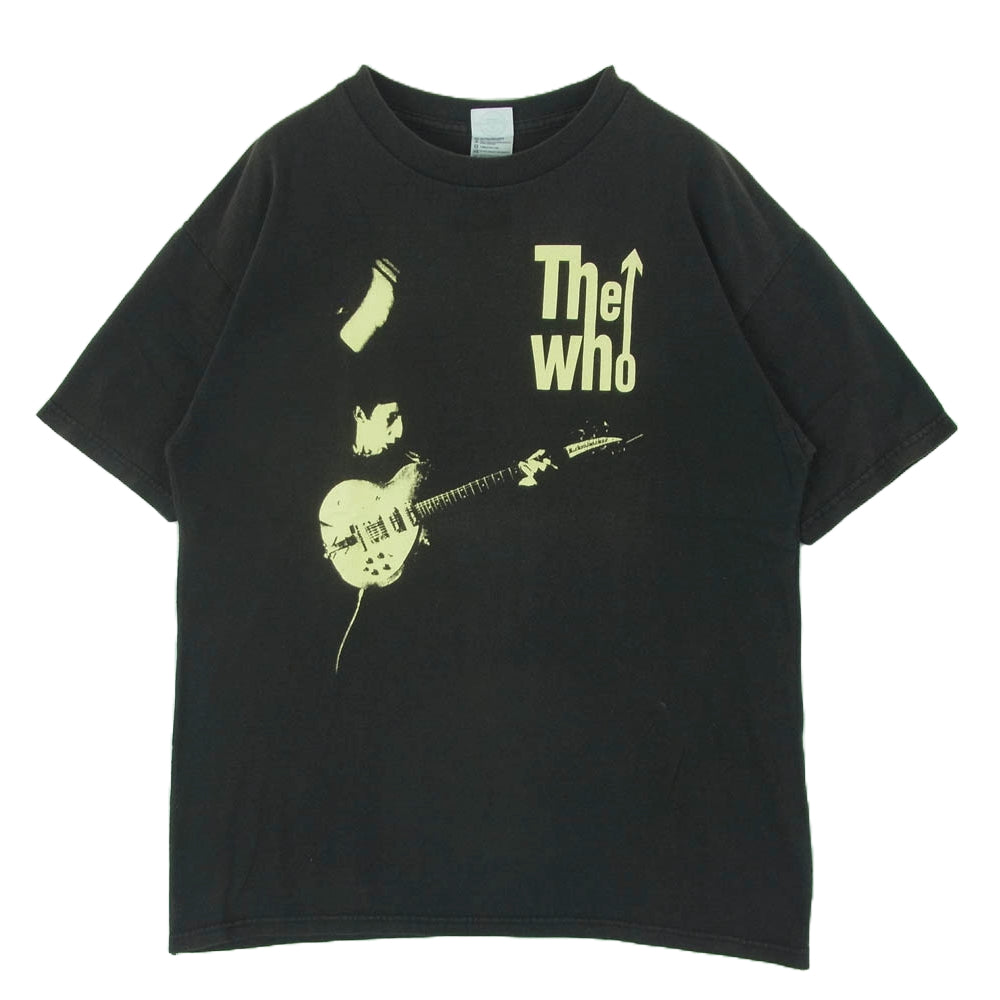 ヴィンテージ USA製 The Who ザフー NORTH AMERICAN TOUR 2002 半袖 バンド ツアー Tシャツ ブラック系 L【中古】