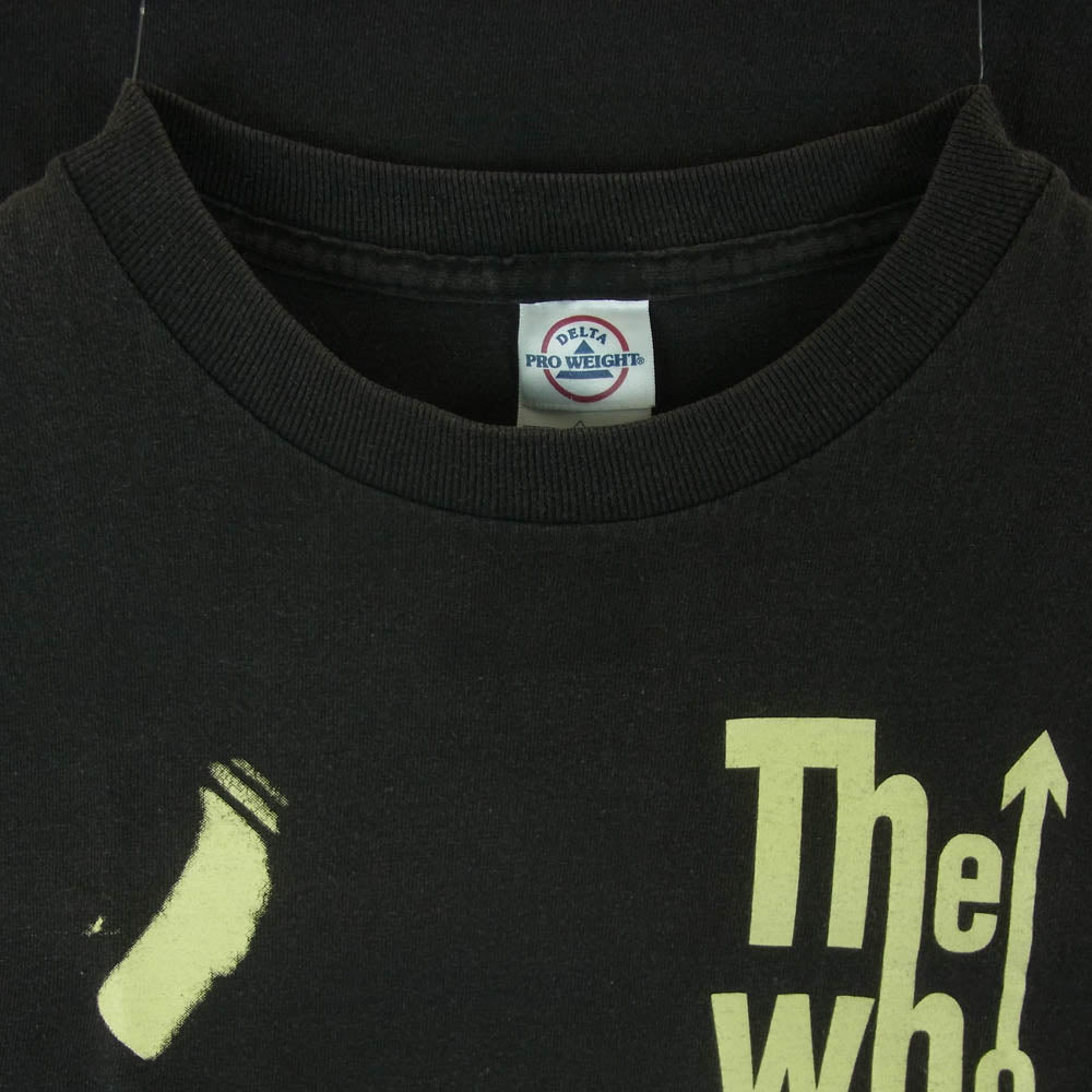 ヴィンテージ USA製 The Who ザフー NORTH AMERICAN TOUR 2002 半袖 バンド ツアー Tシャツ ブラック系 L【中古】