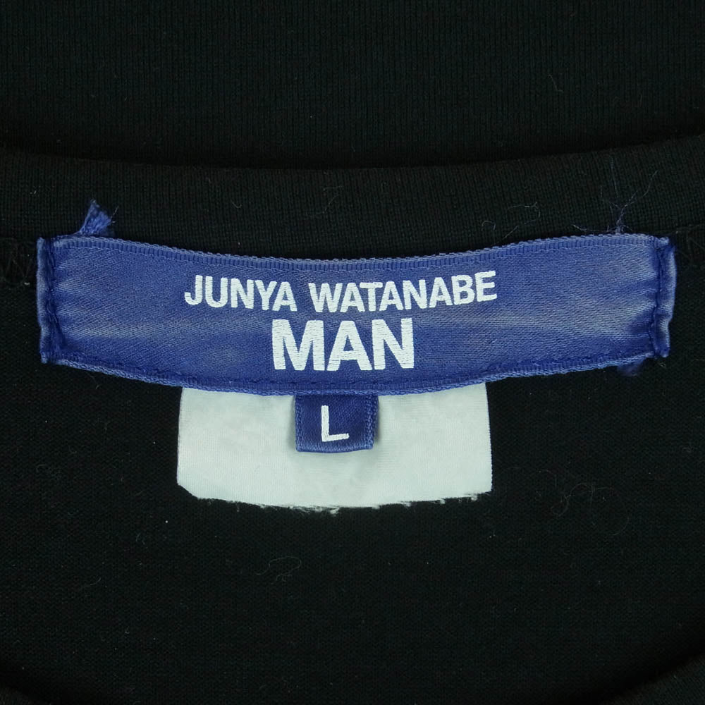 JUNYA WATANABE COMME des GARCONS MAN ジュンヤワタナベコムデギャルソンマン 23SS WK-T020-051 NETFLIX ネットフリックス ロゴ プリント 半袖 Tシャツ ブラック系 L【中古】