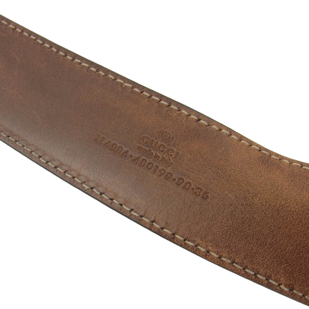 GUCCI グッチ 114984-480199 インターロッキングG バックル GG ベルト　【中古】
