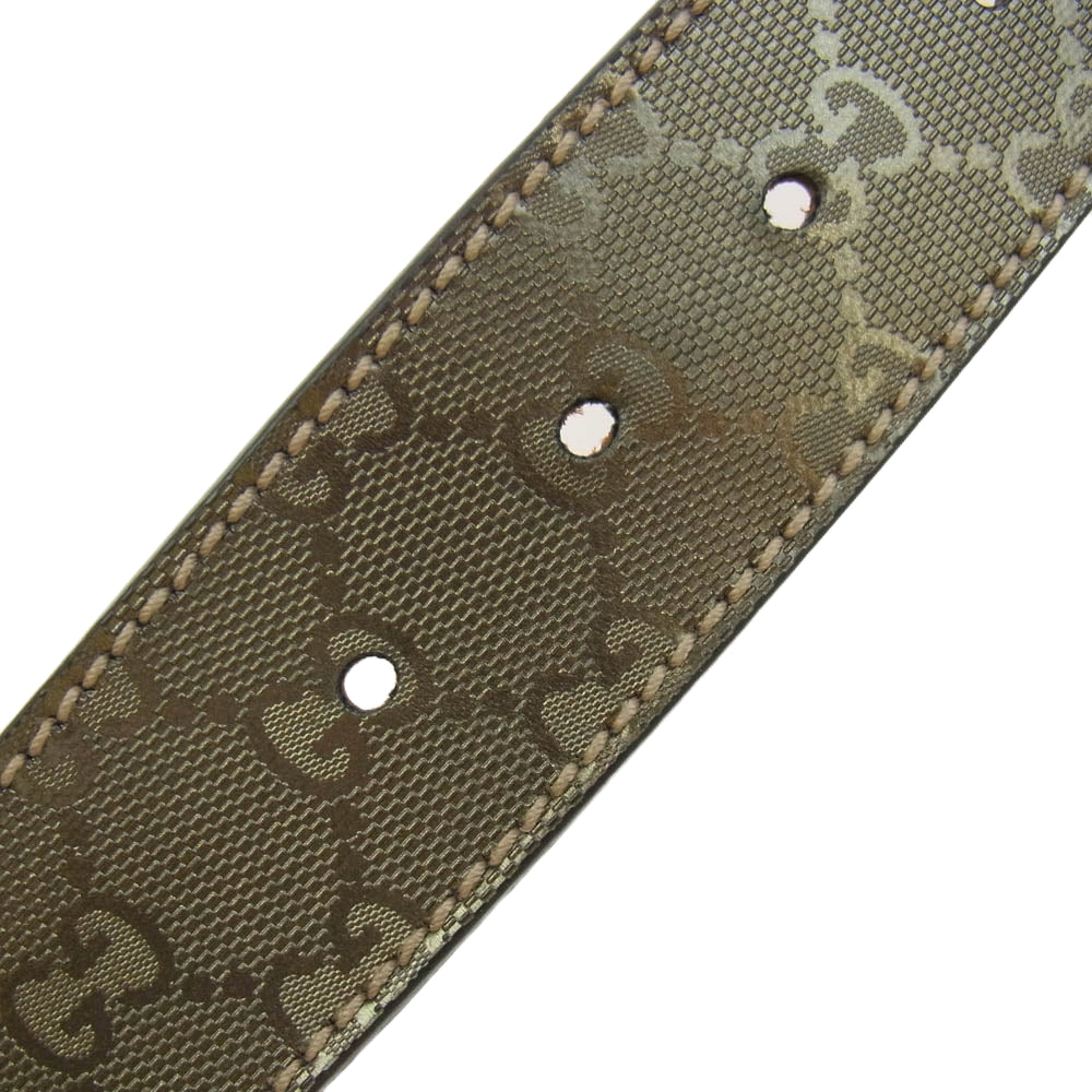 GUCCI グッチ 114984-480199 インターロッキングG バックル GG ベルト　【中古】