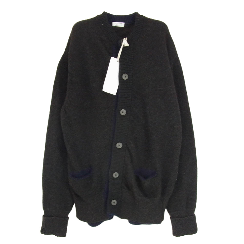 マーティーアンドサンズ MT2303-0105 CN CARDIGAN 強撚ひょっとこ ヒョットコ クルーネック カーディガン ブラック系 3【中古】