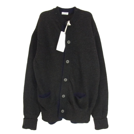 マーティーアンドサンズ MT2303-0105 CN CARDIGAN 強撚ひょっとこ ヒョットコ クルーネック カーディガン ブラック系 3【中古】