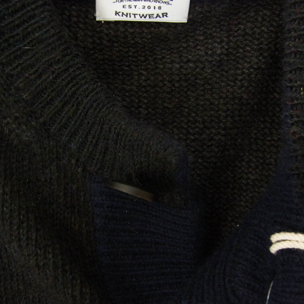 マーティーアンドサンズ MT2303-0105 CN CARDIGAN 強撚ひょっとこ ヒョットコ クルーネック カーディガン ブラック系 3【中古】