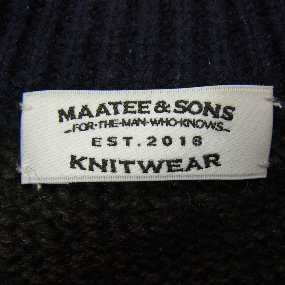 マーティーアンドサンズ MT2303-0105 CN CARDIGAN 強撚ひょっとこ ヒョットコ クルーネック カーディガン ブラック系 3【中古】